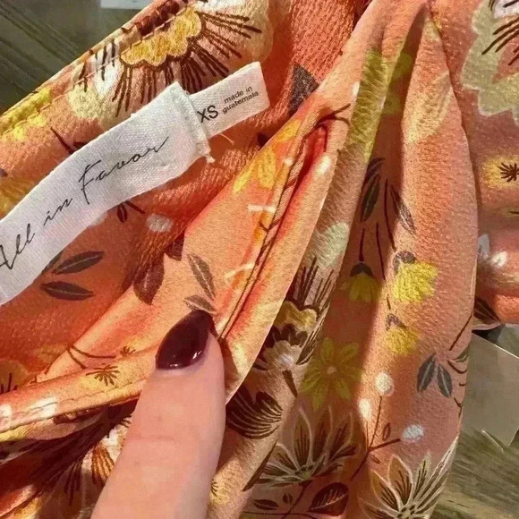 Salmon Multi Floral Dress - Picture 4 of 4